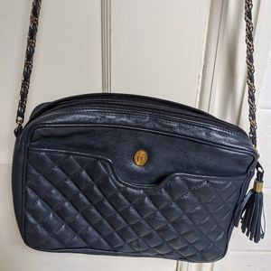 Ganson VINTAGE QUILTED CROSSBODY BAG